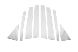 Хром на дверні стійки (8 шт, нерж) для Kia Sorento II XM 2009-2014 рр