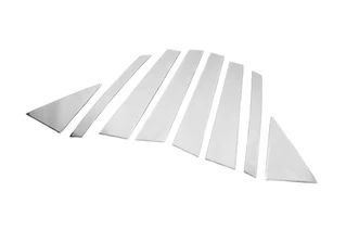 Хром на дверні стійки (8 шт, нерж) для Kia Sorento II XM 2009-2014 рр