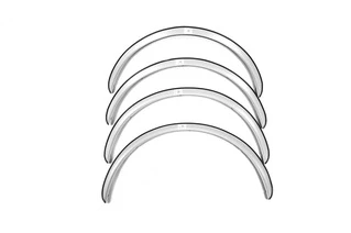 Накладки на арки (4 шт, чорні) для Ауди A6 C5 1997-2001 рр