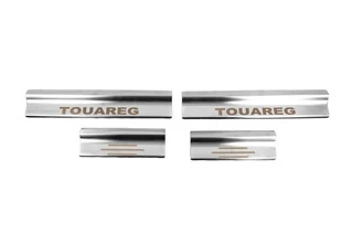 Накладки на внутрішні пороги Carmos (4 шт, нерж.) для Volkswagen Touareg 2002-2010 рр