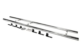 Бічні труби BB002 (2 шт., нерж.) 51 мм, довга база для Renault Kangoo 2008-2020 рр