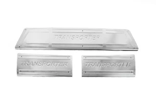 Накладки на внутрішні пороги Carmos V3 (3 шт, нерж) для Volkswagen T5 2010-2015 рр