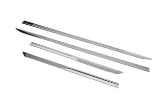 Накладки на дверний молдинг (нерж) OmsaLine - Італійська нержавейка для Renault Clio V 2019- рр