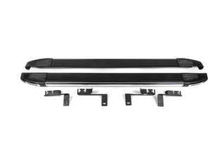 Бокові пороги Omsa Black (2 шт., алюм.) для Citroen Nemo