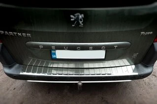 Накладки на задній бампер Carmos V1 (нерж.) для Citroen Berlingo 2008-2018 рр