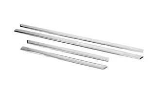 Молдинг дверний (4 шт, нерж) 2002-2005, OmsaLine - Італійська нержавійка для Ford Fiesta рр