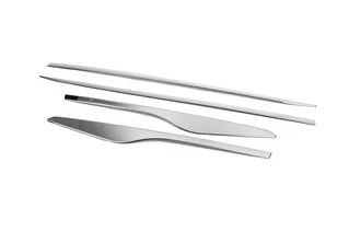 Молдинг дверний З поглибленням (4 шт, нерж) для Renault Clio IV 2012-2019 рр