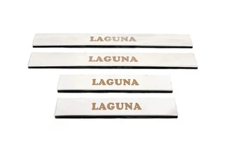 Накладки на пороги Carmos (4 шт., нерж.) для Renault Laguna 2007-2015 рр