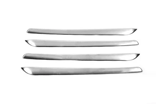 Накладки на ручки з дірочками (4 шт, нерж) OmsaLine - Італійська нержавійка для Skoda Superb 2001-2009 рр