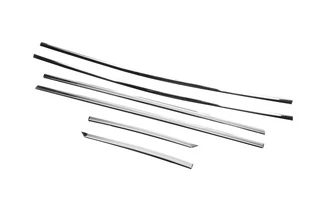 Окантовка вікон (6 шт, нерж) для Peugeot 2008 2019- рр