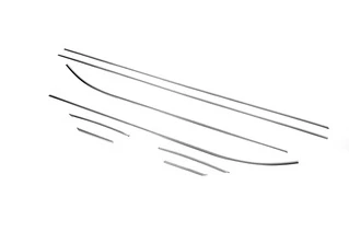 Молдинг бічних стекол (5 дверний, 8 шт, нерж) для Seat Leon 2013-2020 рр