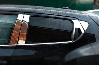 Молдинг дверних стійок (8 шт, нерж) для Nissan Juke 2010-2019 рр