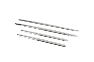 Зовнішня окантовка стекол (HB, 4 шт, нерж) для Renault Clio II 1998-2005 рр