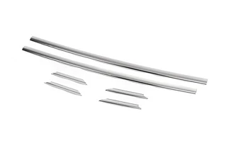 Накладки на решітку бампера 2007-2015 (6 шт, нерж) для Renault Trafic рр