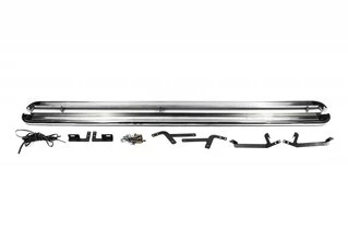 Бокові пороги Premium (2 шт., нерж.) 60 мм, коротка база для Nissan Primastar 2002-2014 рр