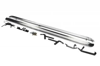 Бокові пороги Premium (2 шт., нерж.) 60 мм, коротка база для Nissan Primastar 2002-2014 рр