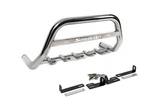 Кенгурятник WT003 (нерж.) 60мм, з написом для Mercedes Sprinter W906 2006-2018 рр