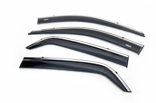 Вітровики з хромом (4 шт, Niken) для Kia Sportage 2004-2010 рр