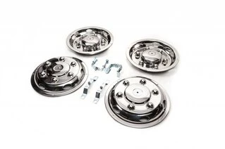 Ковпаки з нержавійки Ексклюзив V2 (2 катковий, 4 шт) для Volkswagen Crafter 2006-2016 рр