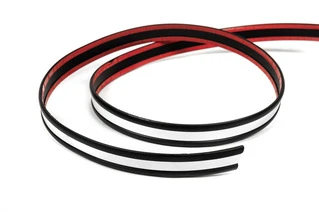 Чорний молдинг із хром смужкою на метраж sal16a (1 метр, 27 мм)