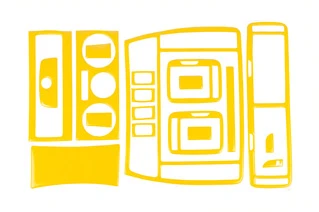 Накладки на панель Чорний рояль для Peugeot Bipper