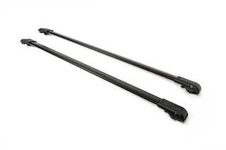 Перемички на рейлінги під ключ (2 шт) Чорний для Peugeot 1007