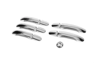 Накладки на ручки OmsaLine (нерж) 4 ручки для Ford Transit 2014- рр