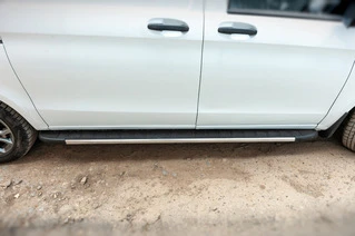 Бокові пороги Duru (2 шт., Алюміній) Довга (ExtraLong) для Mercedes Vito / V-class W447 2014- рр