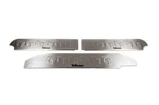 Накладки на внутрішні пороги Carmos V3 (нерж) 3 шт, Carmos - Турецька сталь для Mercedes Viano 2004-2014 рр