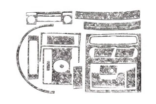 Накладки на панель (19 деталей) Титан для Volkswagen Crafter 2006-2016 рр