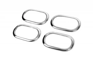 Накладки на внутрішні ручки OmsaLine (4 шт., нерж.) для Renault Clio III 2005-2012 рр