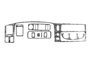 Накладка на передній бампер верхня (ABS, сіра) для Dacia Duster 2018-2024 рр