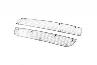 Накладки на решітку радіатора (2 част., Нерж.) для Fiat Punto Grande/EVO 2006-2018 рр