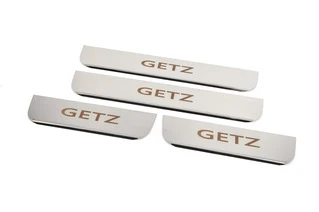 Накладки на пороги Carmos (4 шт, нерж) для Hyundai Getz