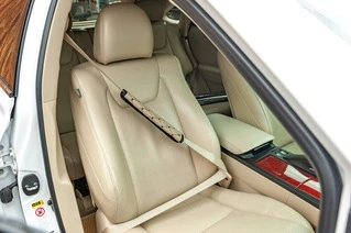 Накидка на ремні безпеки ECO (2 шт, Бежевий з чорною ниткою)