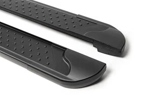 Бокові пороги Allmond Black (2 шт., Алюміній) для Nissan Patrol Y61 1997-2011 рр