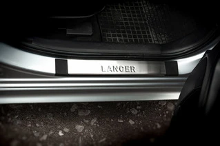 Накладки на пороги (OMSA, 4 шт, нерж) для Mitsubishi Lancer X 2008- рр