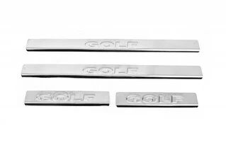 Накладки на пороги Carmos V2 (4 шт, нерж) для Volkswagen Golf 7/E-Golf