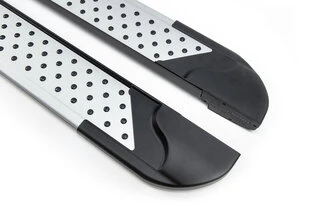 Бокові пороги Allmond Grey (2 шт., алюміній) Середня база для Volkswagen Crafter 2016- рр