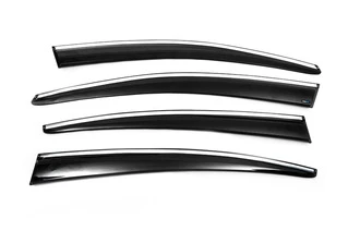 Вітровики з хромом SD (4шт, EU, Sunplex Chrome) для Volkswagen Passat B7 2012-2015рр