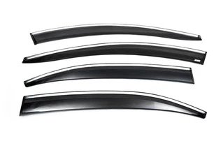 Вітровики з хромом (4 шт., Sunplex Chrome) для Volkswagen Jetta 2011-2018 рр