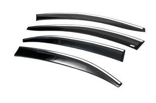 Вітровики з хромом (4 шт., Sunplex Chrome) для Volkswagen Jetta 2011-2018 рр