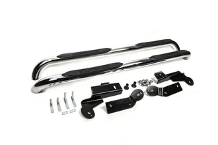 Бічні труби для довгої бази L 169,5 см (76мм, 2 шт, нерж) для Toyota Rav 4 2006-2013 рр