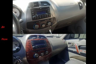 Накладки на панель (великий к-т) Темне дерево для Chery Tiggo 1